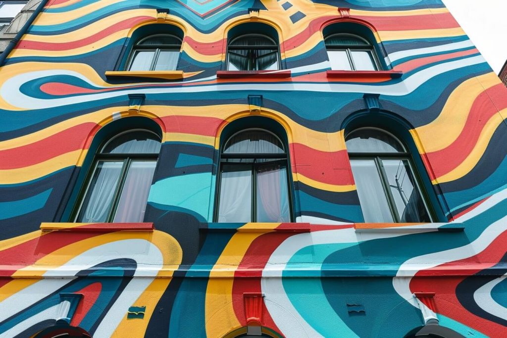 kamkamkam an art building painted with brightly colored colo 62c8789c 10b5 4da7 baa9 87192f120d3c 1