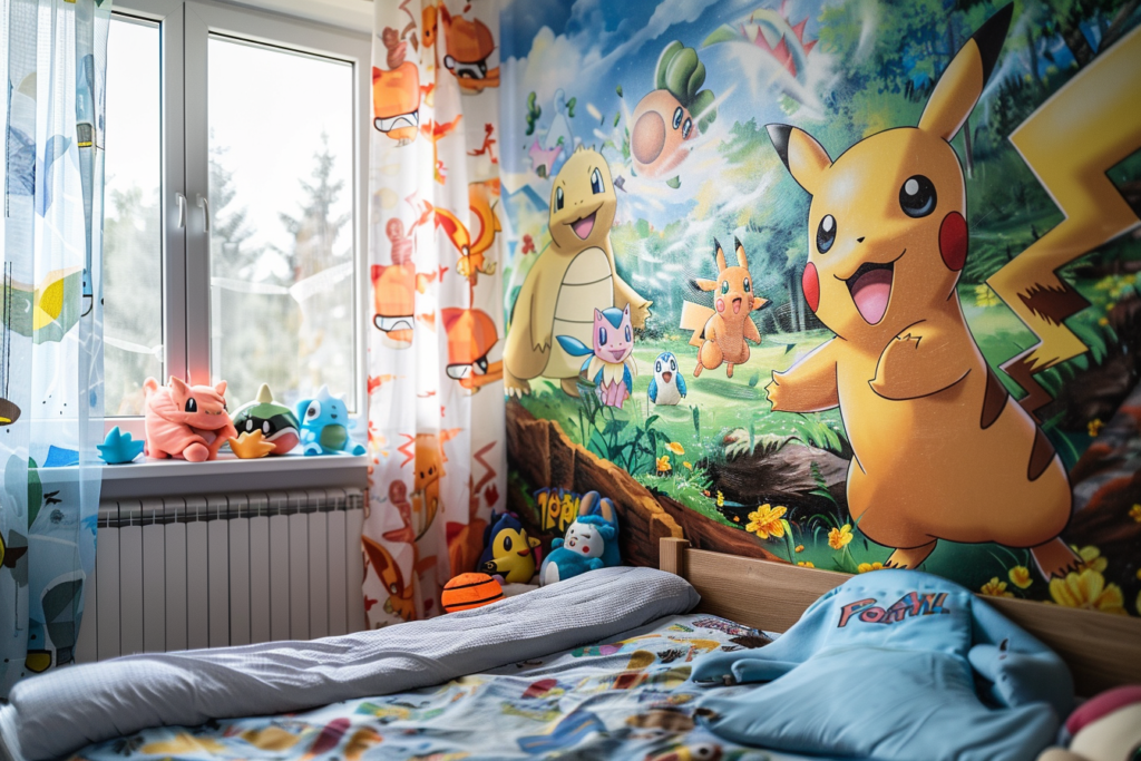 kamkamkam realistic childrens room interior with mural on wa 25e7ea60 0837 4d3c 9538 3789495490f9 2