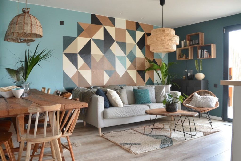 kamkamkam scandinavian home with a traditional geometric mur adc8f365 33fe 4697 853a 335d5edcae6a 3