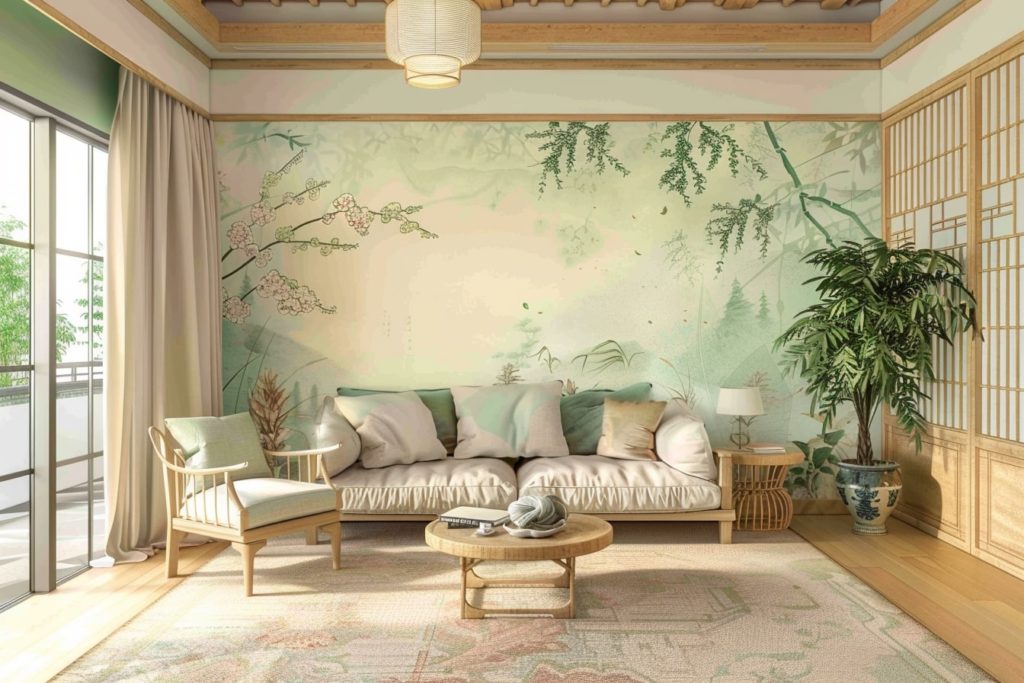 kamkamkam a realistic photo of a family room with pastel gre ae358670 2296 4b66 9698 0e594bb3d3c3 1