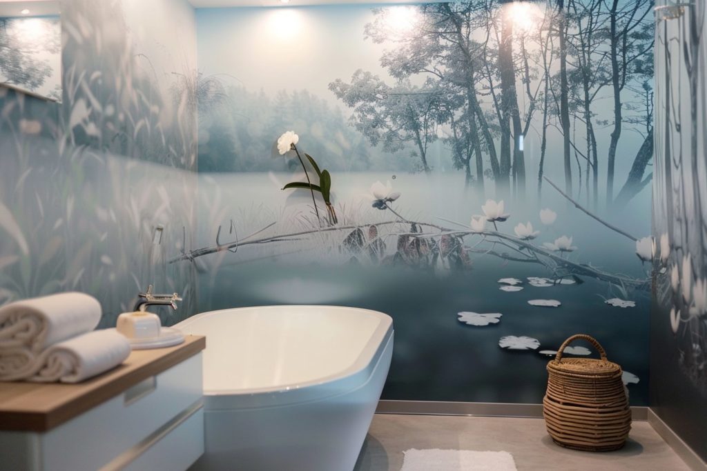 kamkamkam a realistic photo of a serene spa bathroom with li 3fad60f2 b4b9 4654 abe7 4c2217a42ddc 1