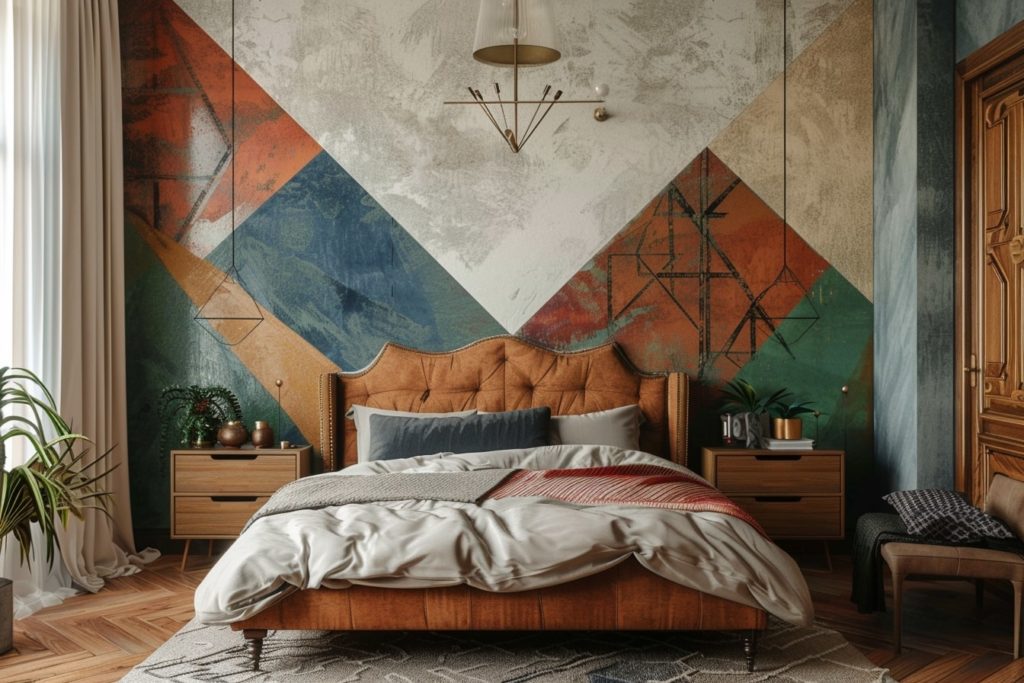 kamkamkam art deco bedroom with geometric wall painting and ce4fa96a b6a5 48c9 b87d ee5abf773488 2